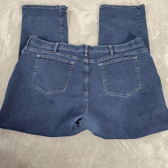 Riders by Lee Womens Jeans 24W Plus Straight Leg Dark Blue Denim Zip Fly SL34E - Picture 5 of 9